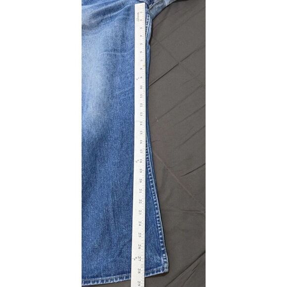 Lee Riders Denim Blue Jeans 35x28 Talon 42 Zipper Mens 1970s Dark Wash Straight - Picture 2 of 14